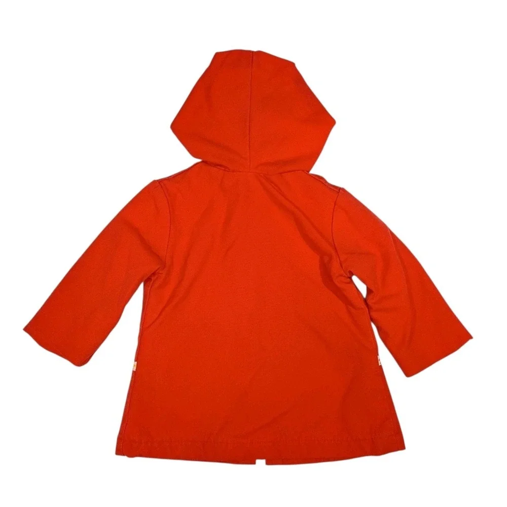 Vintage Toddler Girls‎ SEARS Canvas Hooded Jacket size M 21-26# Floral Zip-up